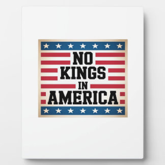 No Kings In America USA Vintage Graphic Fotoplaat
