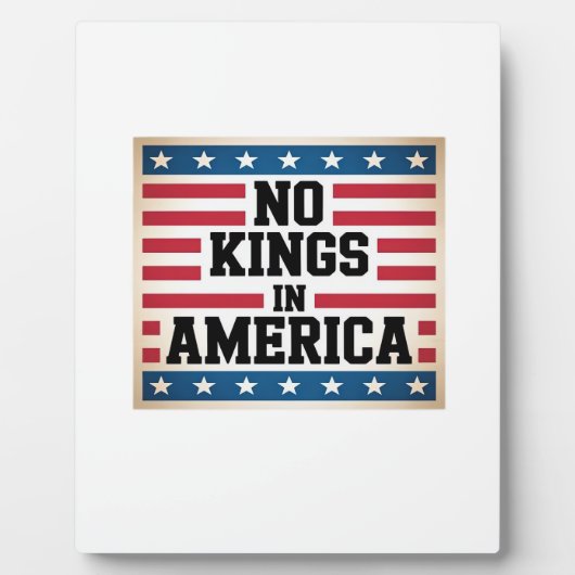 No Kings In America USA Vintage Graphic Fotoplaat (Voorkant)
