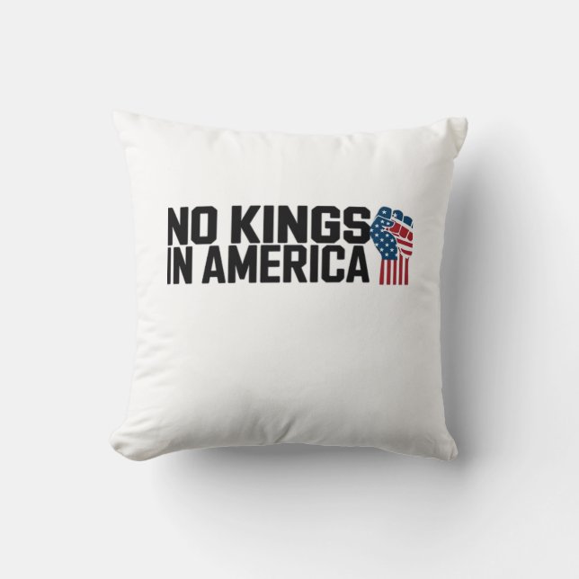 No Kings In America USA Vintage Graphic Kussen (Voorkant)