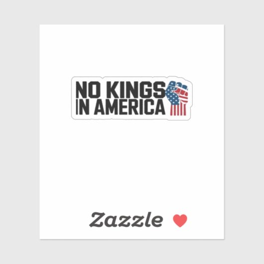 No Kings In America USA Vintage Graphic Sticker (Vel)