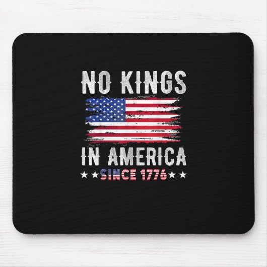 No Kings In America Vintage Patriotic Independence Muismat (Voorkant)