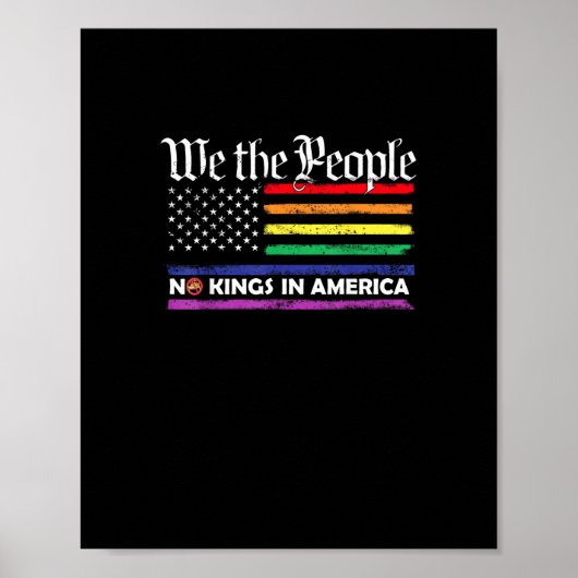 No Kings In America We The People Creative Design Poster (Voorkant)