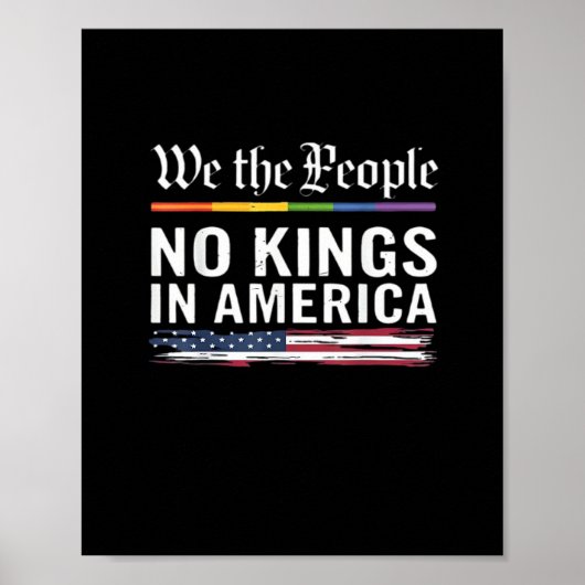 No Kings In America We The People Political Americ Poster (Voorkant)