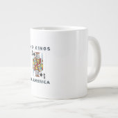 No Kings In America We The People Political Creati Grote Koffiekop (Voorkant rechts)