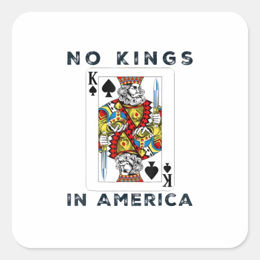 No Kings In America We The People Political Creati Vierkante Sticker (Voorkant)