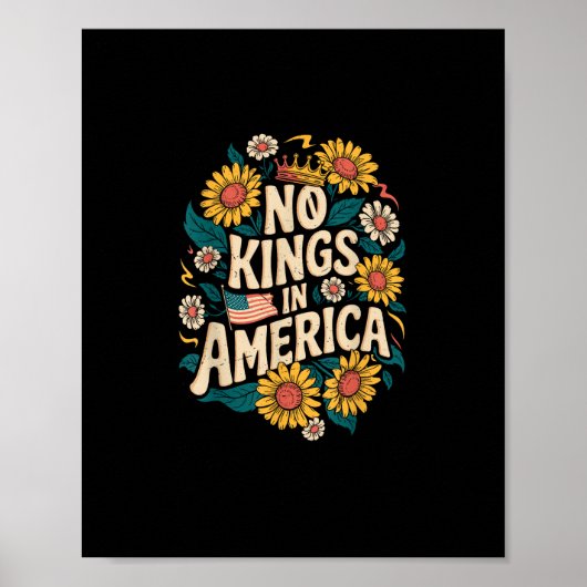 No Kings In America We The People Political Poster (Voorkant)