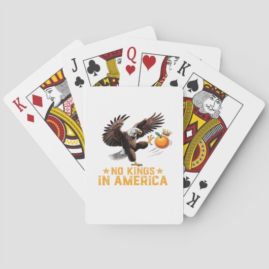 No Kings In America We The People Political Retro  Pokerkaarten (Achterkant)