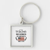 No Kings In America We The People Political Retro  Sleutelhanger (Voorkant)