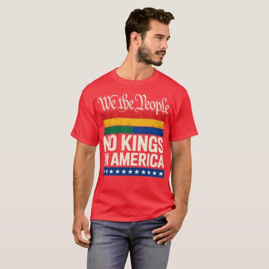 No Kings In America We The People Political T-shirt (Voorkant volledig)
