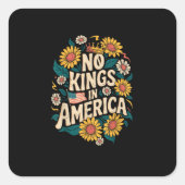 No Kings In America We The People Political Vierkante Sticker (Voorkant)