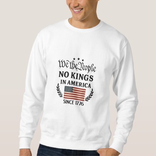 No Kings In America We The People Retro Classic Trui (Voorkant)