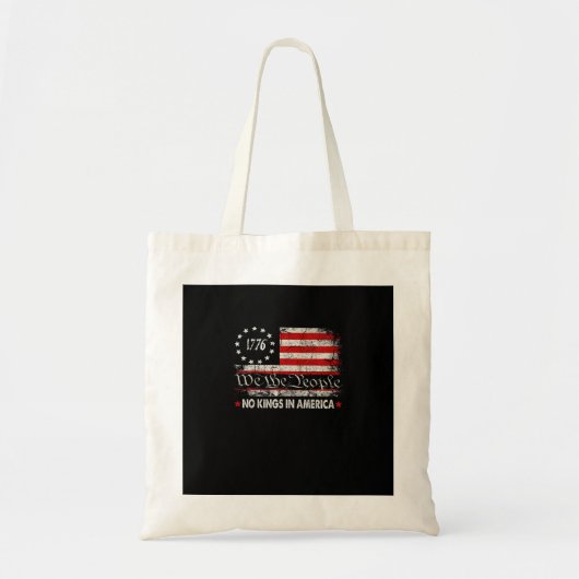 No Kings In America We The People Retro Cool Tote Bag (Voorkant)