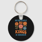 No Kings In America We The People Retro Lovers Sleutelhanger (Voorkant)