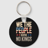 No Kings In America We The People Sleutelhanger (Voorkant)