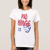 No Kings in the U.S.A. Shirt - Rood, Blauw & Luid (Voorkant)