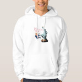 No Kings In USA Statue Of Kicking Out Fump Classic Hoodie (Voorkant)