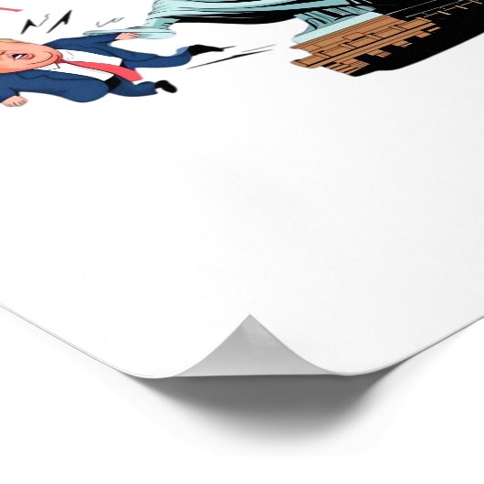 No Kings In USA Statue Of Kicking Out Fump Classic Poster (Hoek)