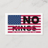 NO KINGS  INFORMATIEKAARTJE (Voorkant)