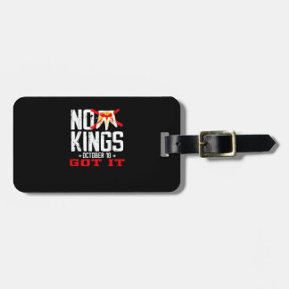 No Kings It Classic Minimal Design Bagagelabel