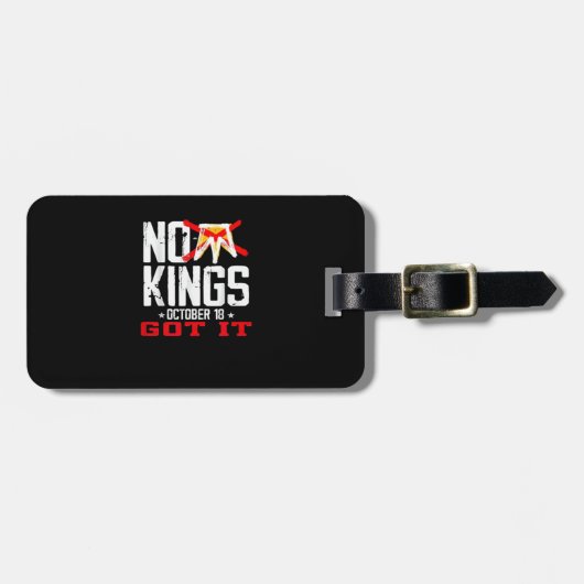 No Kings It Classic Minimal Design Bagagelabel (Voorkant horizontaal)