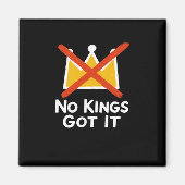 No Kings It - Defiant To The People Anti-Tyranny 1 Magneet (Voorkant)