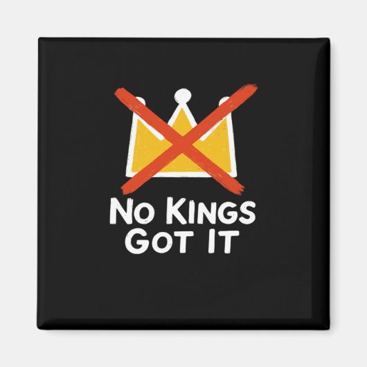 No Kings It - Defiant To The People Anti-Tyranny 1 Magneet (Voorkant)
