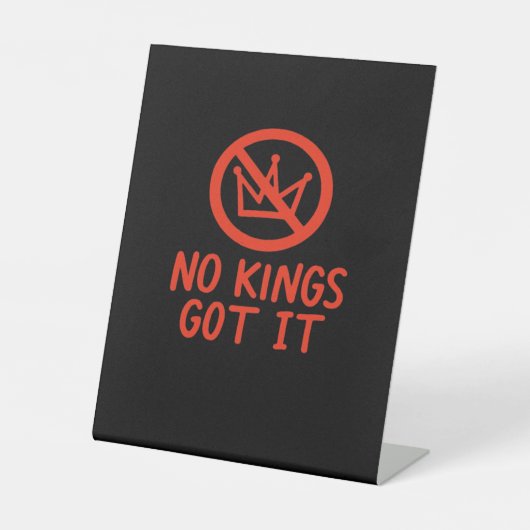 No Kings It Patriotic Style Reclamebord Met Voetstuk (Voorkant)