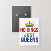No Kings Just Queens Button (Voorkant / Achterkant)