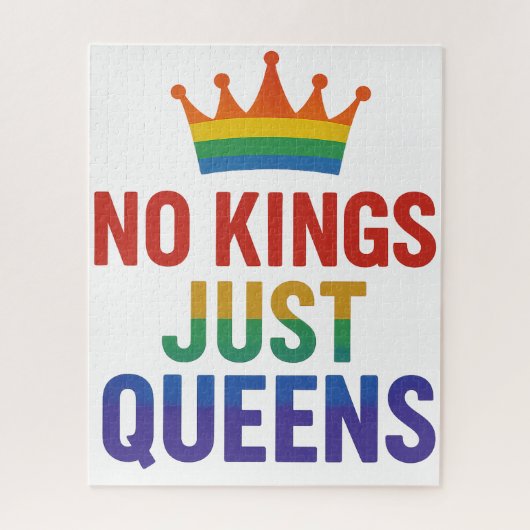 No Kings Just Queens Puzzle Legpuzzel (Verticaal)