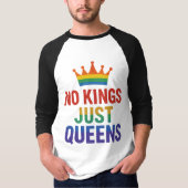 No Kings Just Queens Raglan T-shirt (Voorkant)