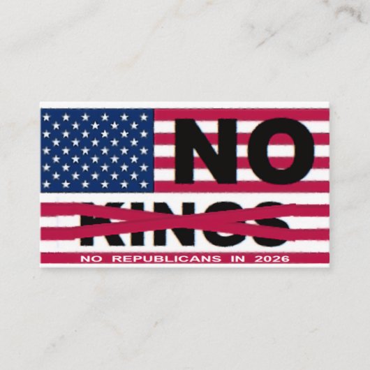 NO KINGS KLANTENKAARTJE (Voorkant)