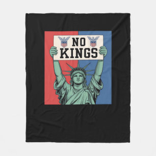No Kings Klassieke Patriottische Stijl Fleece Deken