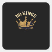No Kings Minimal Clean Vierkante Sticker (Voorkant)