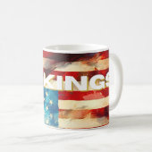 No Kings Mug – Bold Patriotic Art Desig Koffiemok (Voorkant rechts)