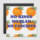 NO KINGS NO ELAN NO FASCISTS MAGNET MAGNETISCHE UITNODIGING (Voorkant / Achterkant)