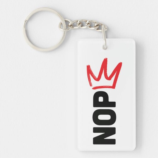 No Kings NOPE Keychain (Voorkant)