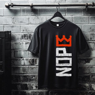 No Kings Nope protestbord verticale vetgedrukte te T-shirt