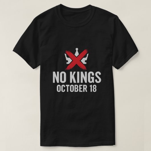 No Kings October 18 No Kings Day Graphic T-shirt (Design voorkant)