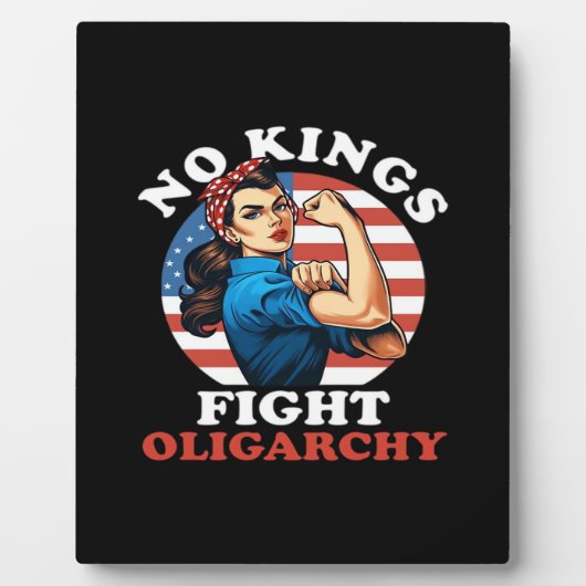 No Kings Oligarchy Retro Classic Fotoplaat (Voorkant)
