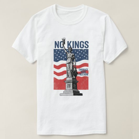 No Kings - Omarm je vrijheid T-shirt (Design voorkant)