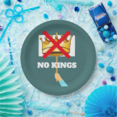 No Kings Paper Plate Papieren Bordje (Feest)