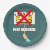 No Kings Paper Plate Papieren Bordje (Voorkant)