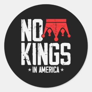 No Kings Patriotic Freedom Liberty Verenigde Stat Ronde Sticker