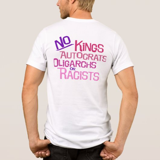 No Kings -- Pink Version Mannen 2-zijdig T-shirt (Achterkant)