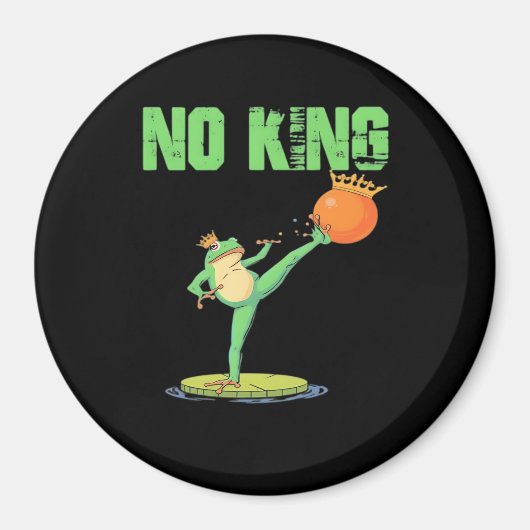 No Kings Portland Frog Protest – Funny Anti-Author Magneet (Voorkant)