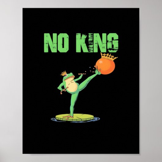 No Kings Portland Frog Protest – Funny Anti-Author Poster (Voorkant)