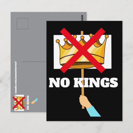 No Kings Postcard Briefkaart (Voorkant / Achterkant)