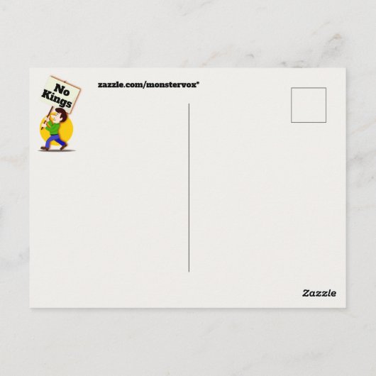 No Kings Postcard Briefkaart (Achterkant)