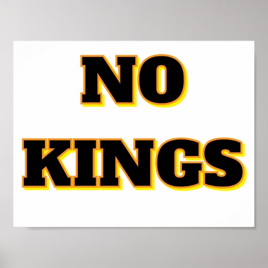 NO KINGS POSTER (Voorkant)