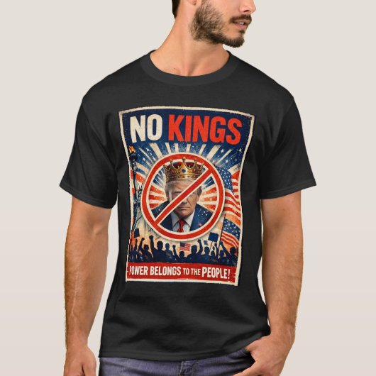 No Kings – Power Belongs to the People T-Shirt (Voorkant)